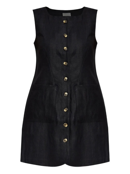  Posse Linen Mini Dress - Black 