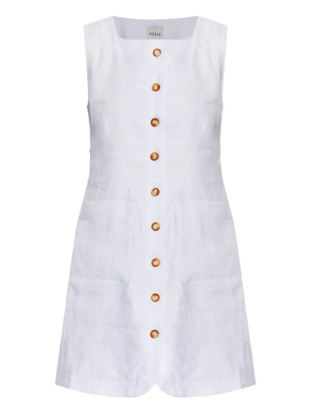  Posse Linen Mini Dress - White 