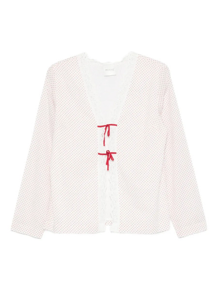  Posse Marlowe Lace Bows Blouse - White 