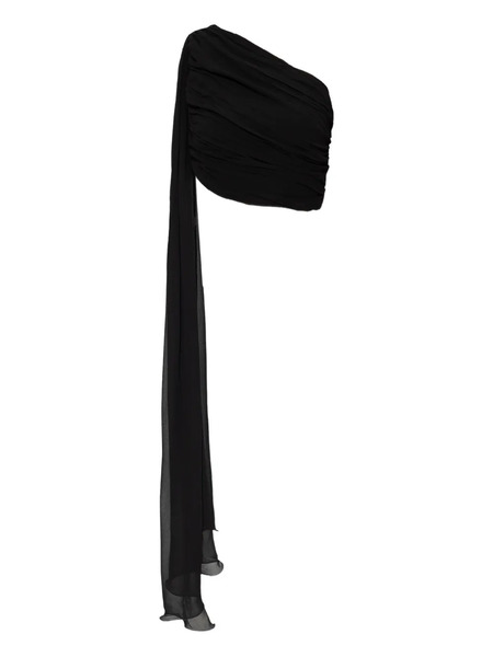  Posse Solene Draped One-shoulder Top - Black 