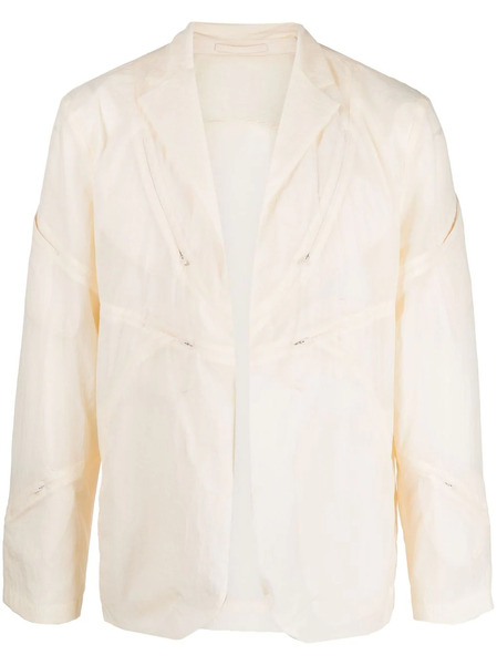  Post Archive Faction Multiple-zipper Detail Blazer - Neutrals 