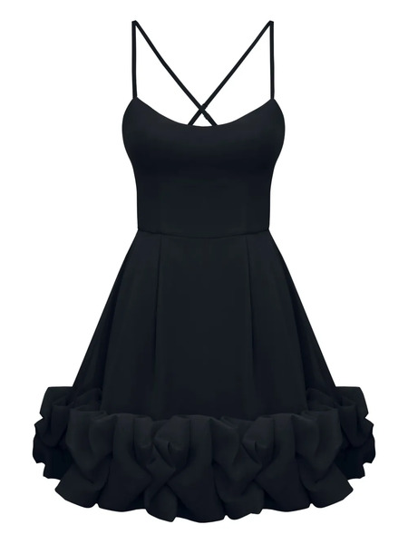  Post Meridiem Backless Bustier Mini Dress - Black 