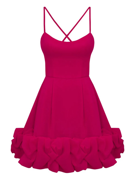  Post Meridiem Backless Bustier Mini Dress - Pink 