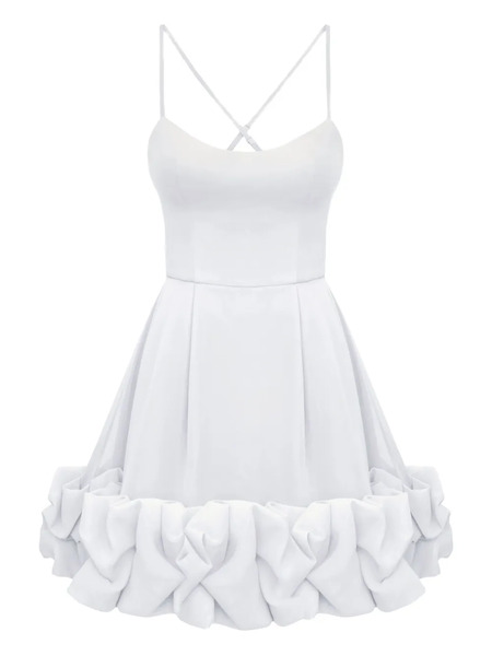  Post Meridiem Backless Bustier Mini Dress - White 