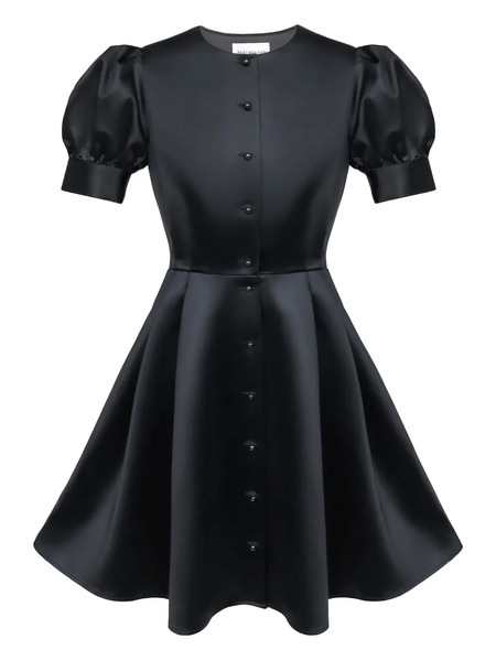  Post Meridiem Button-down Mini Dress - Black 