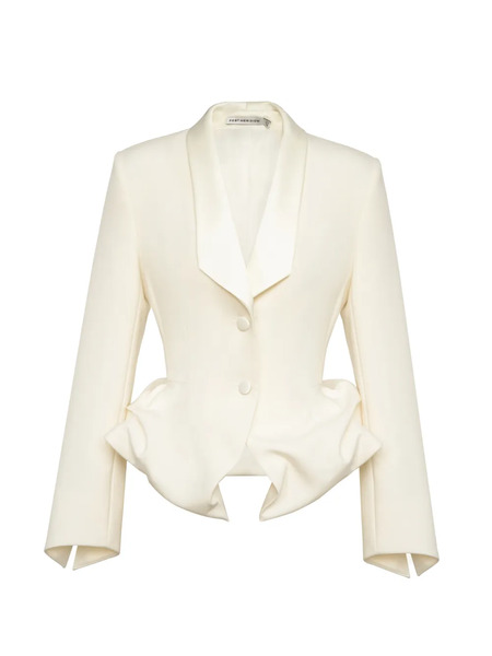 Post Meridiem Peplum Jacket - Neutrals 