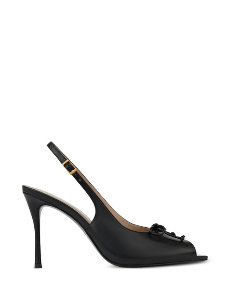  Potamy Bow-detail Peep-toe Pumps - Black 