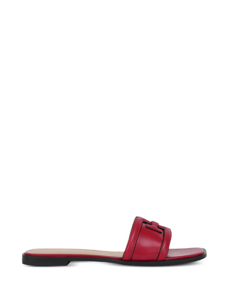  Potamy Cut-out Leather Sandals - Red 