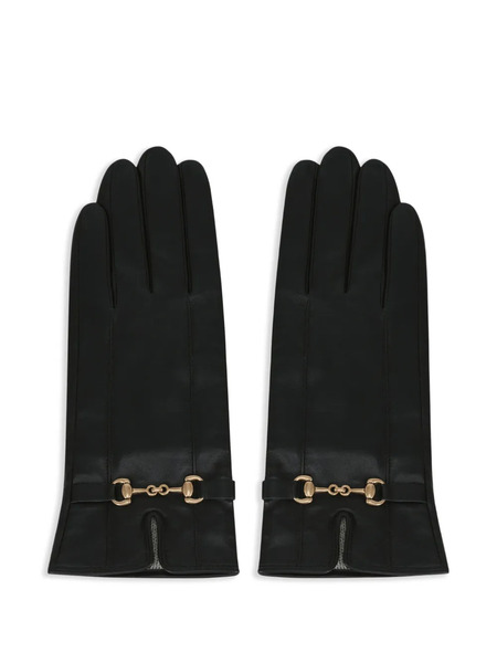  Potamy Horsebit Leather Gloves - Black 
