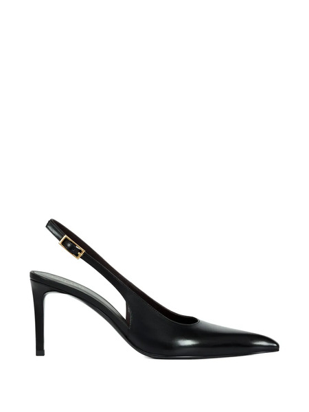  Potamy Pointed Buckle Leather Pumps - Black 