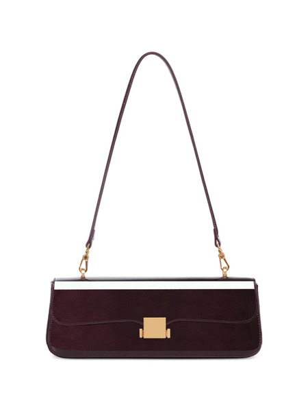  Potamy Square Mirror Leather Shoulder Bag - Brown 