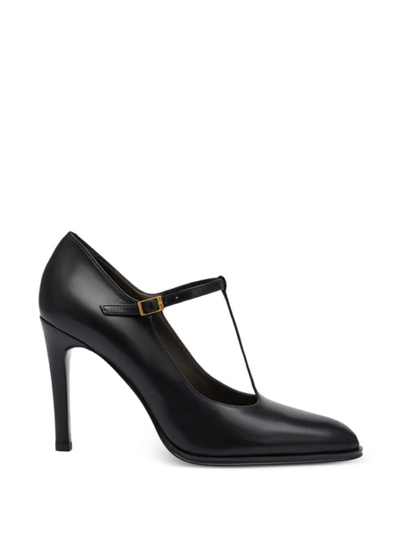 Potamy T-strap Leather Pumps - Black 
