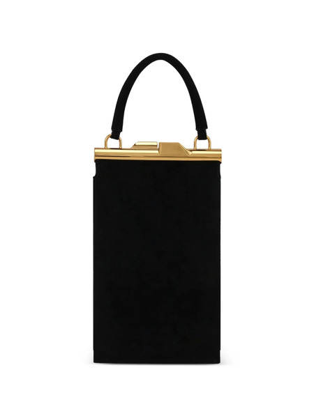  Potamy Top-handle Fur Mini Bag - Black 
