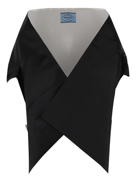  Prada Arm-slits Satin Stole - Black 