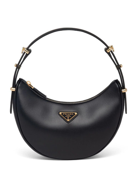  Prada Arqué Leather Shoulder Bag - Black 
