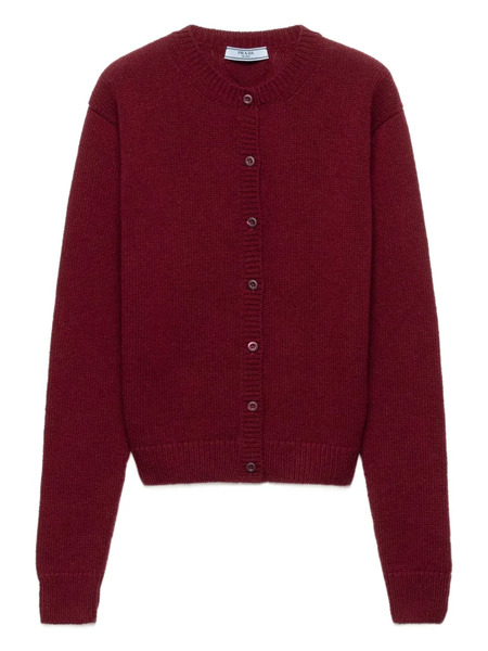  Prada Button-down Cashmere Cardigan - Red 
