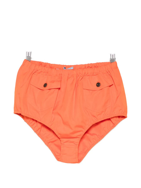  Prada Button Flap Pocket Shorts - Orange 