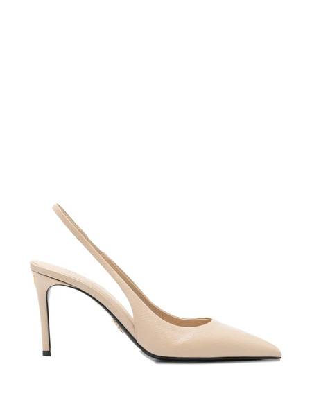  Prada Calf Leather Heel Pumps - Neutrals 