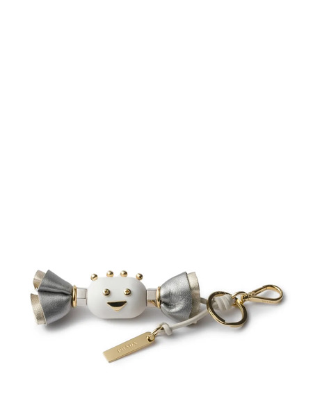  Prada Candy Key Ring Charm - White 