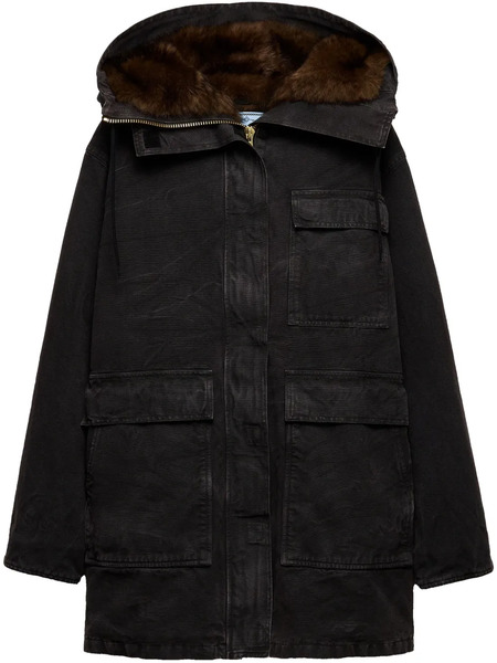  Prada Canvas Coat - Black 