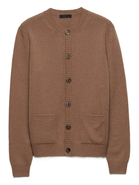  Prada Cashmere Cardigan - Brown 