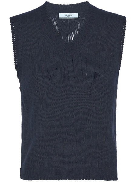  Prada Cashmere Vest - Blue 