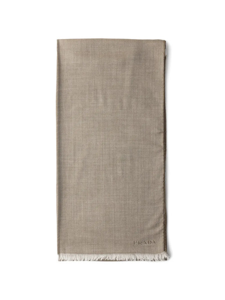  Prada Cashmere, Wool And Silk Scarf - Green 