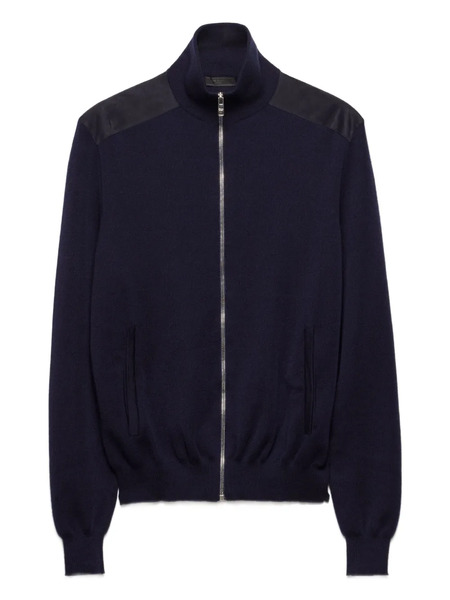  Prada Cashmere Zipper Cardigan - Blue 
