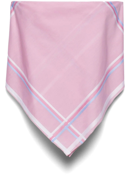  Prada Check-print Cotton Bandana Top - Pink 