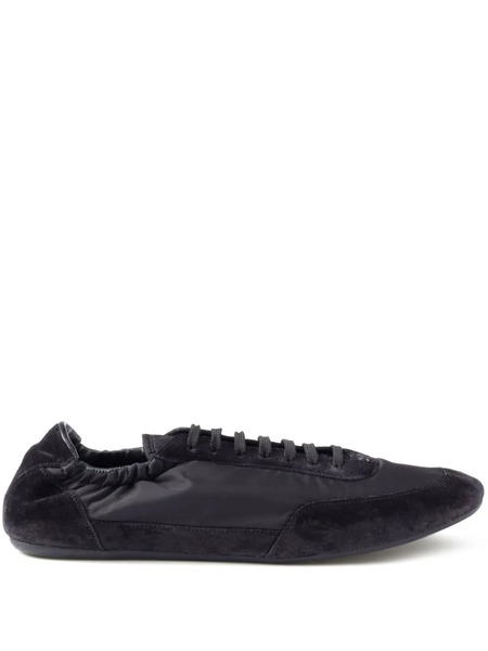  Prada Collapse Re-nylon Suede Sneakers - Black 