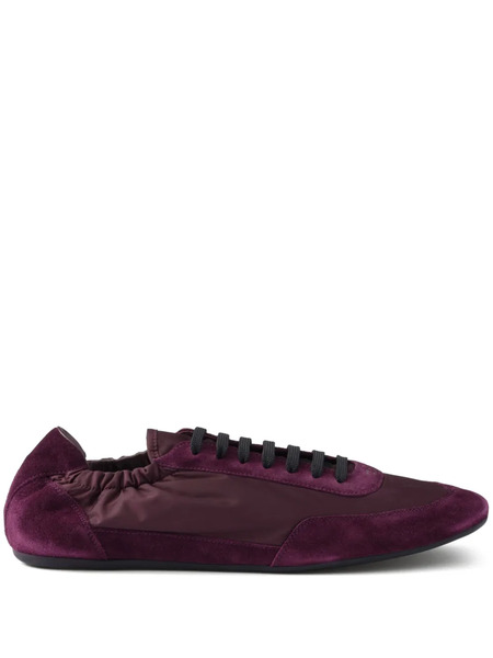  Prada Collapse Re-nylon Suede Sneakers - Purple 