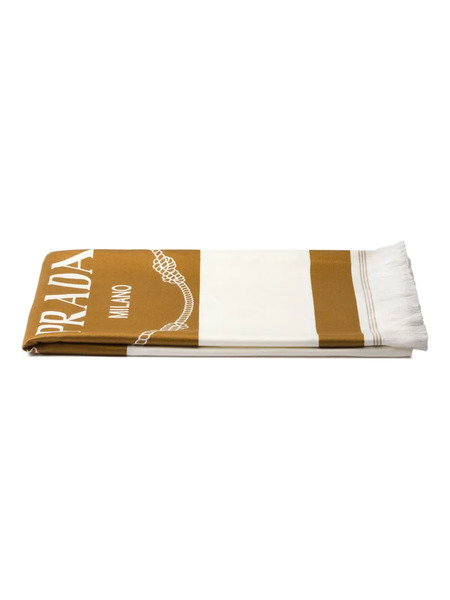  Prada Cotton Beach Towel - White 
