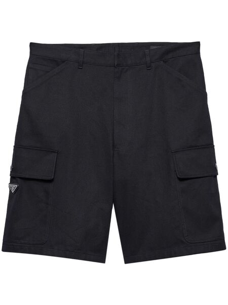  Prada Cotton Bermuda Shorts - Black 