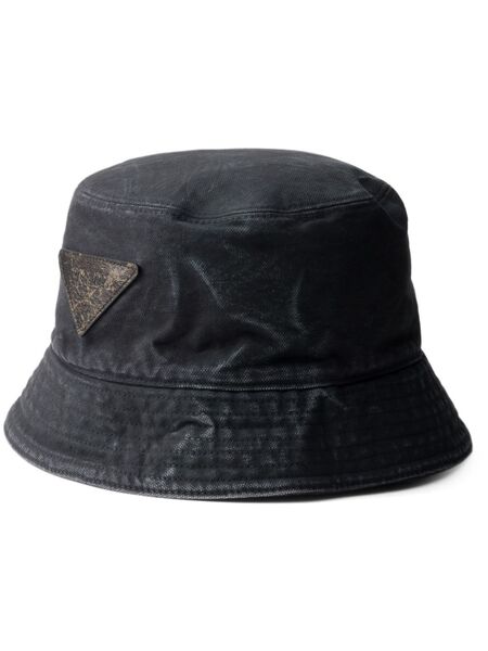  Prada Cotton Bucket Hat - Black 