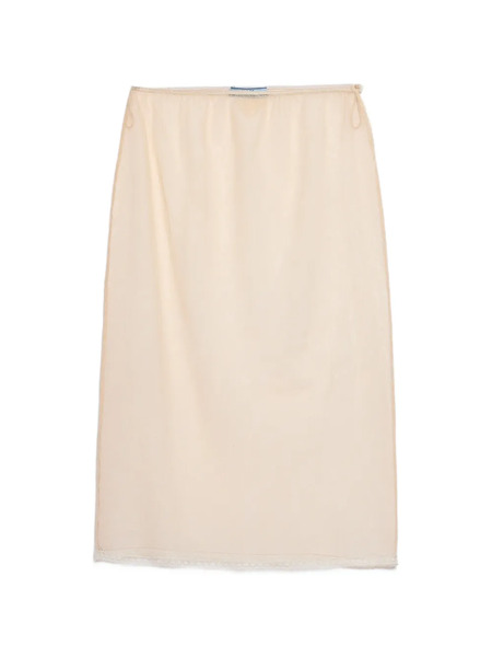  Prada Cotton Tulle Midi Skirt - Neutrals 