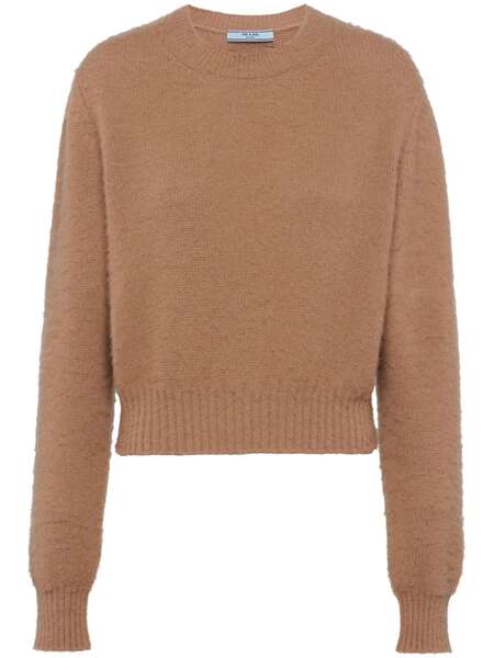  Prada Crew-neck Cashmere Jumper - Neutrals 