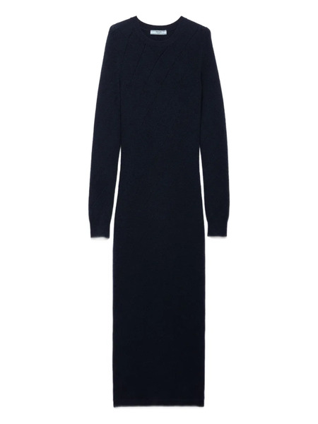  Prada Crew-neck Maxi Dress - Blue 