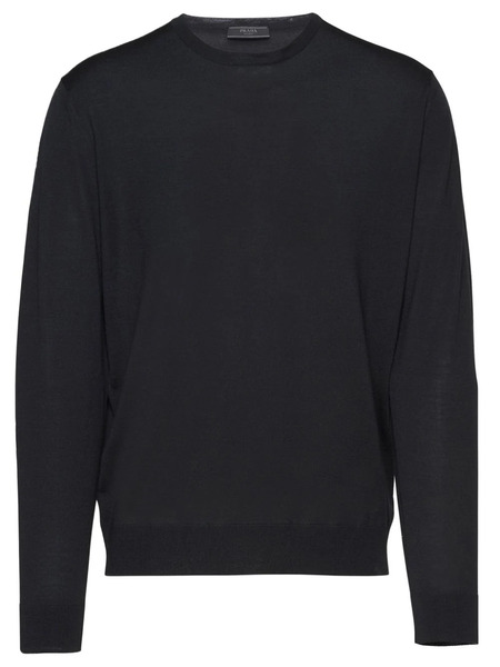  Prada Crew-neck Wool Jumper - Black 