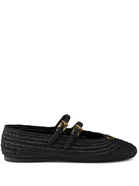 Prada Crochet Ballet Flats - Black 