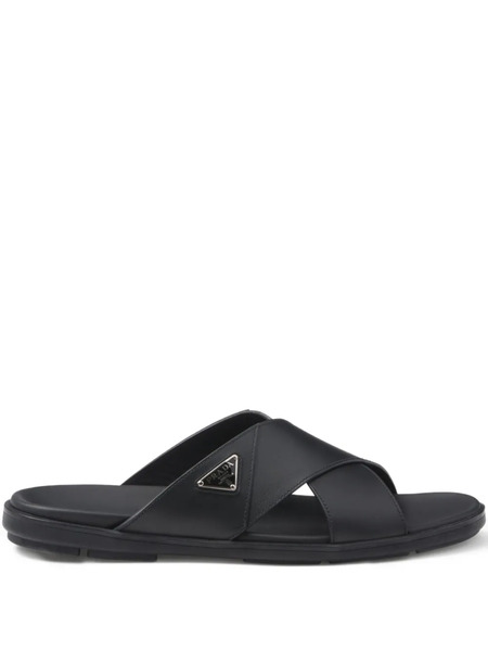  Prada Cross-strap Sandals - Black 