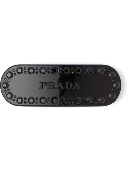  Prada Crystal-embellished Hair Clip - Black 