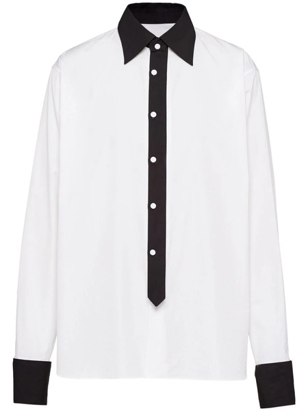  Prada Deconstructed Cotton Shirt - White 