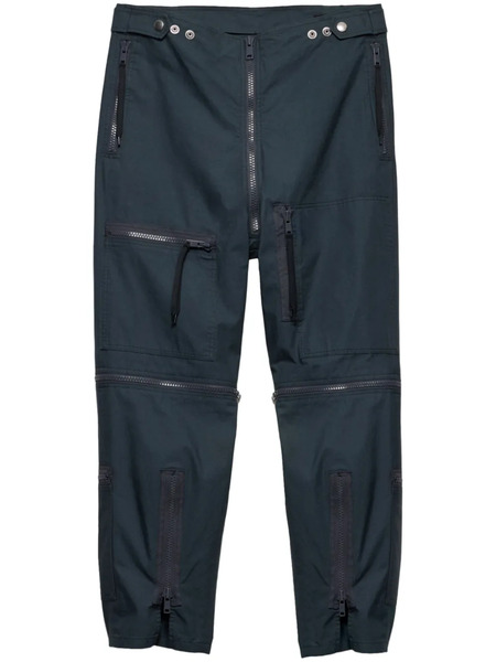  Prada Decorative-zip Trousers - Grey 