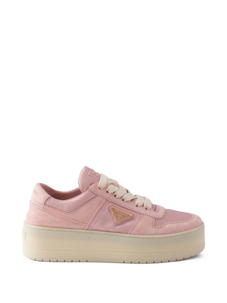 Prada Downtown Bold Platform Sneakers - Pink 