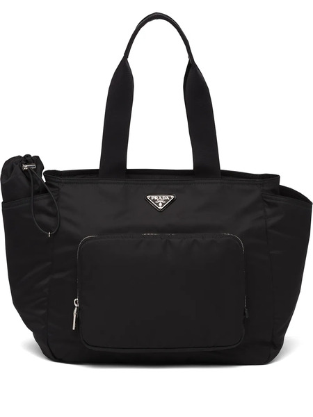  Prada Enamel-logo Baby Bag - Black 