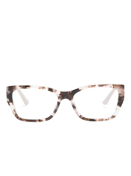  Prada Eyewear Colour-block Square-frame Glasses - Pink 