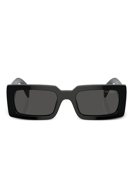  Prada Eyewear Oversize Logo-arm Sunglasses - Black 