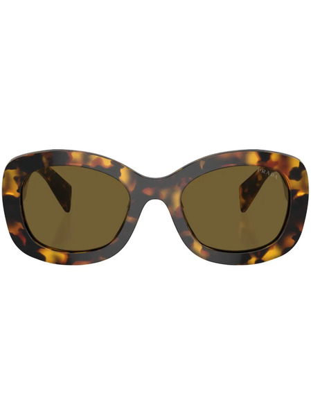  Prada Eyewear Prada Pr A13s Oversize Frame Sunglasses - Brown 