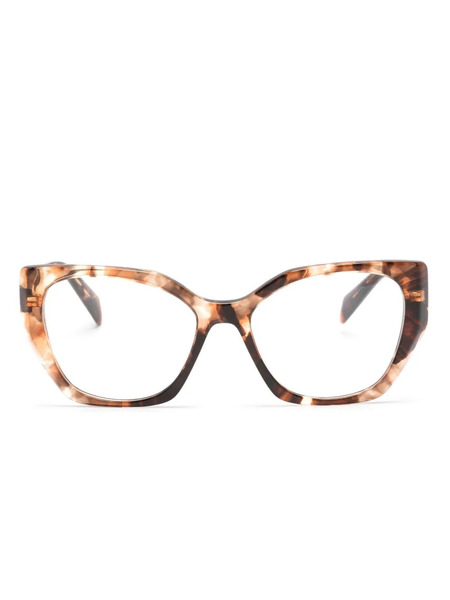  Prada Eyewear Prada Symbole Cat-eye Frame Glasses - Brown 