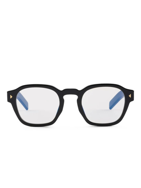  Prada Eyewear Stripe-detailing Glasses - Black 